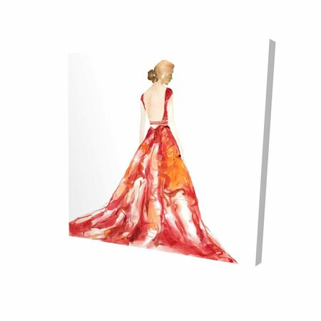 FONDO 16 x 16 in. Red Prom Dress-Print on Canvas FO2795065